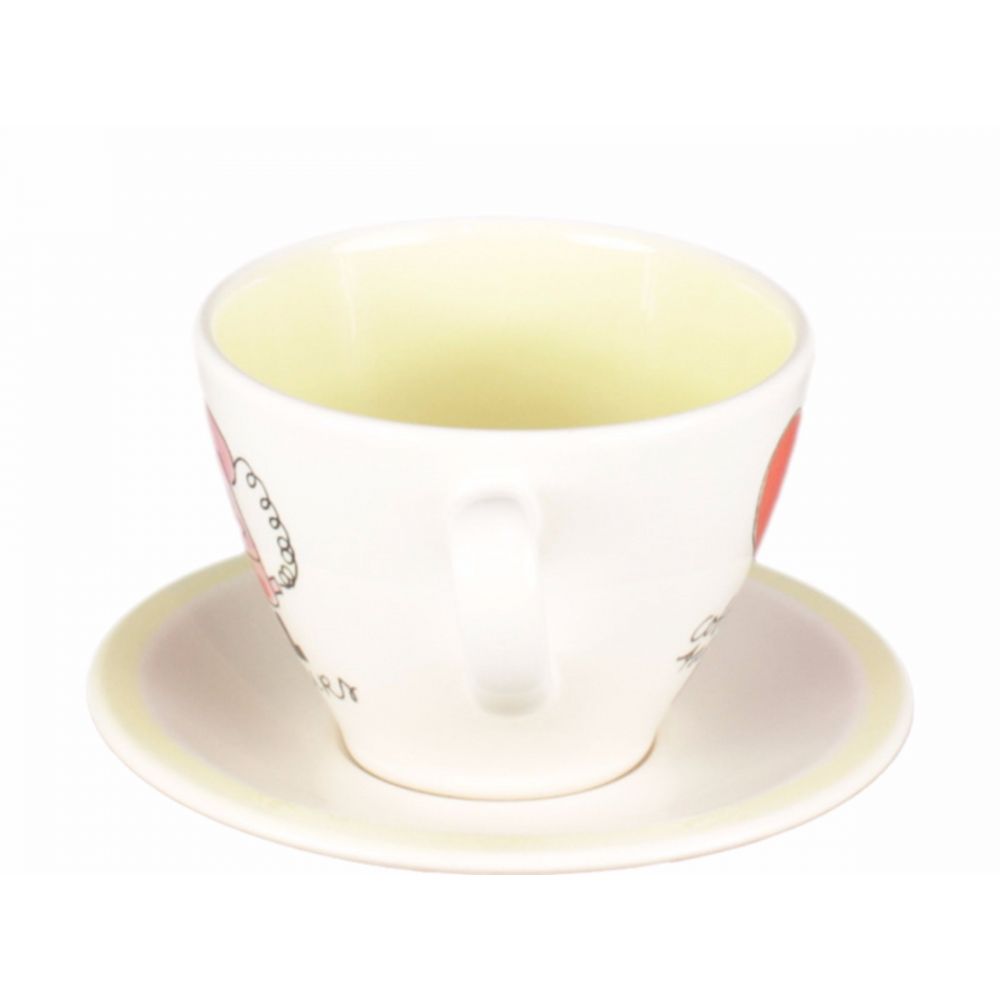 muis brandwond wraak Cup and Saucer Cappuccino cream/yellow by Blond Amsterdam